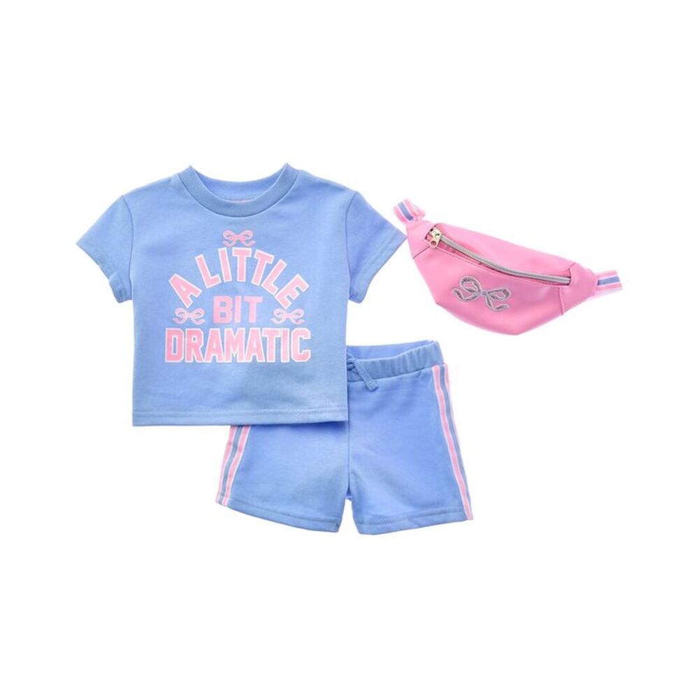 Freestyle Girls 3Pc Dramatic French Terry Matching Set, Blue